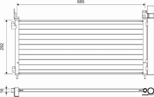 VALEO 822720 - Конденсатор кондиционера abcparts.ee