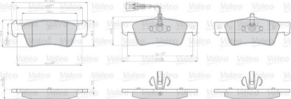 VALEO 873367 - Тормозные колодки, дисковые, комплект abcparts.ee