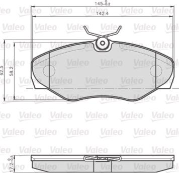 Valeo 872099 - Тормозные колодки, дисковые, комплект abcparts.ee