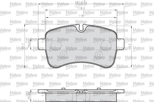 VALEO 872232 - Тормозные колодки, дисковые, комплект abcparts.ee