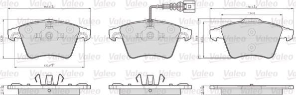 VALEO 872746 - Тормозные колодки, дисковые, комплект abcparts.ee