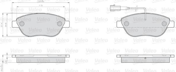 Valeo 872708 - Тормозные колодки, дисковые, комплект abcparts.ee