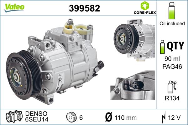 Valeo 399582 - Компрессор кондиционера abcparts.ee