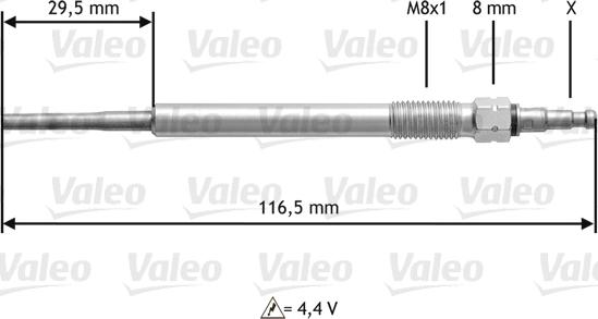 Valeo 345147 - Свеча накаливания abcparts.ee