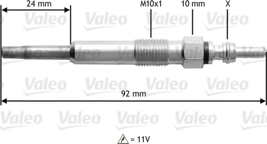 VALEO 345104 - Свеча накаливания abcparts.ee