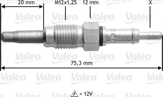 VALEO 345 181 - Свеча накаливания abcparts.ee