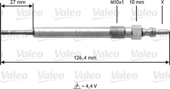 VALEO 345 183 - Свеча накаливания abcparts.ee
