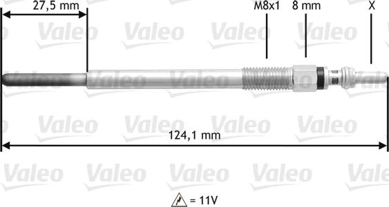 VALEO 345138 - Свеча накаливания abcparts.ee