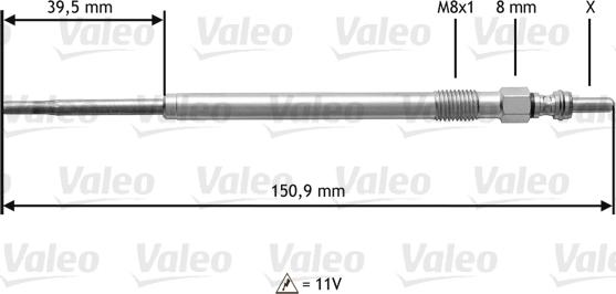 VALEO 345174 - Свеча накаливания abcparts.ee