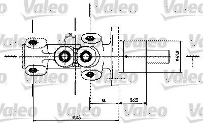 VALEO 350725 - Главный тормозной цилиндр abcparts.ee
