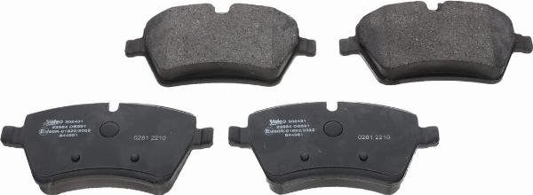 VALEO 302431 - Тормозные колодки, дисковые, комплект abcparts.ee
