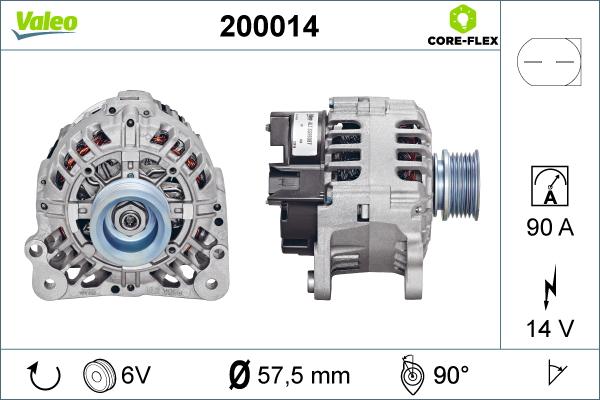 Valeo 200014 - Генератор abcparts.ee