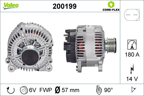 Valeo 200199 - Генератор abcparts.ee