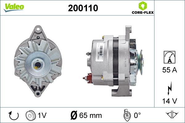 Valeo 200110 - Генератор abcparts.ee