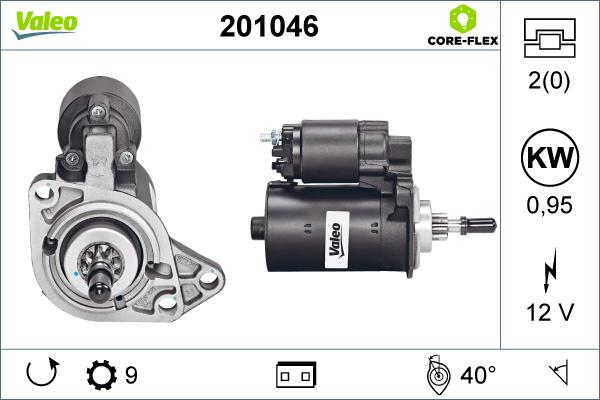 Valeo 201046 - Стартер abcparts.ee