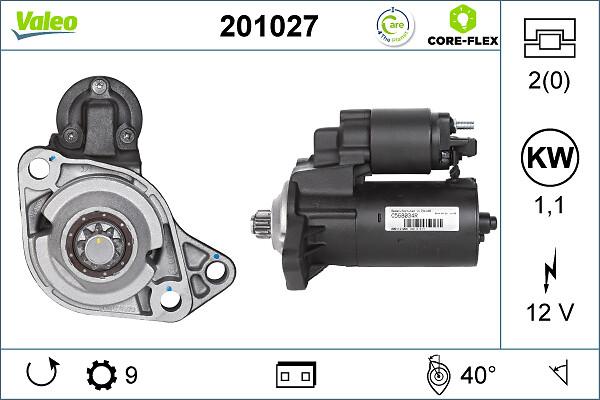 VALEO 201027 - Стартер abcparts.ee