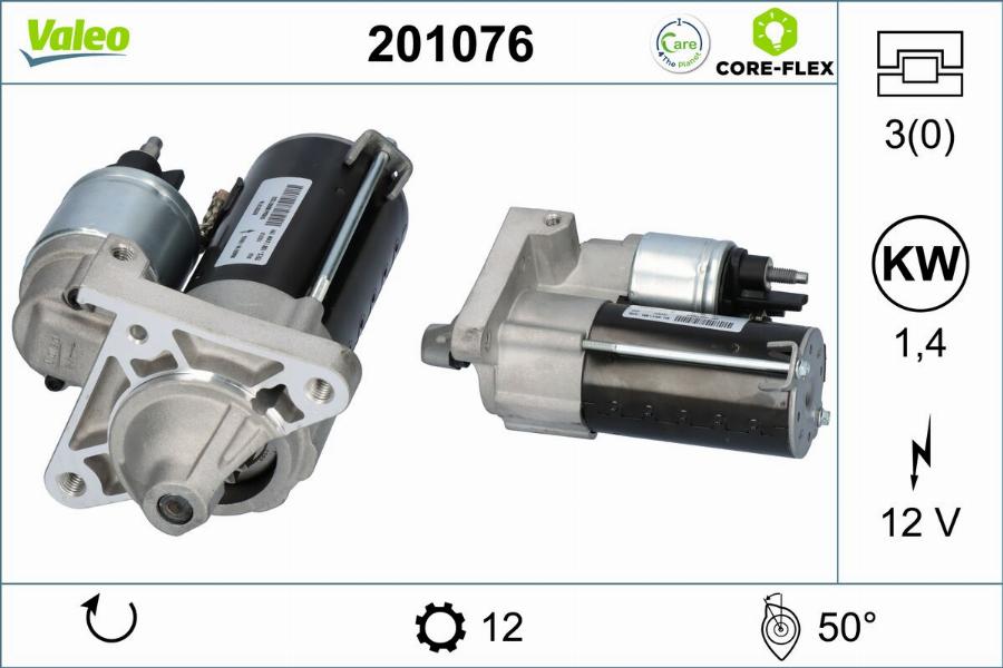 Valeo 201076 - Стартер abcparts.ee
