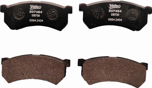 VALEO 207454 - Тормозные колодки, дисковые, комплект abcparts.ee