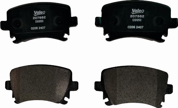 VALEO 207562 - Тормозные колодки, дисковые, комплект abcparts.ee