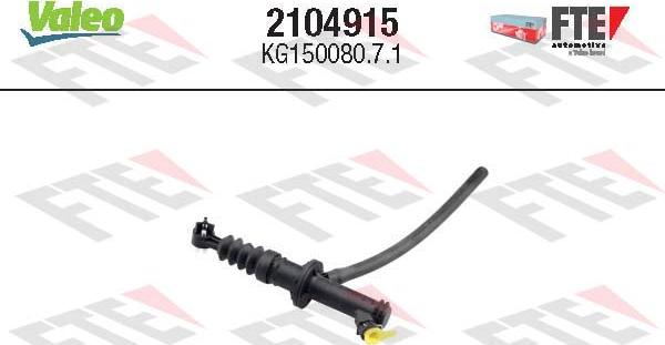 Valeo 2104915 - Главный цилиндр, система сцепления abcparts.ee