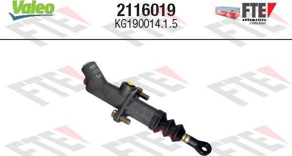 Valeo 2116019 - Главный цилиндр, система сцепления abcparts.ee