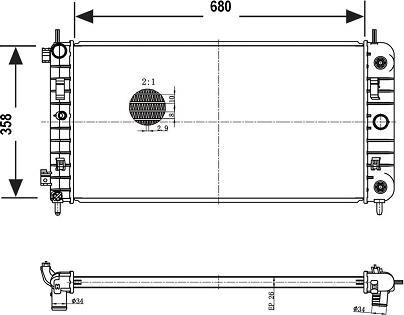 Valeo 700785 - Радиатор, охлаждение двигателя abcparts.ee