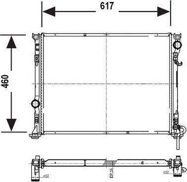 VALEO 700787 - Радиатор, охлаждение двигателя abcparts.ee
