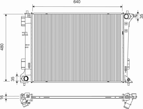 VALEO 701444 - Радиатор, охлаждение двигателя abcparts.ee