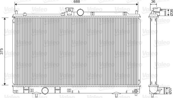 VALEO 701560 - Радиатор, охлаждение двигателя abcparts.ee