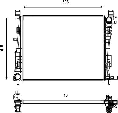 VALEO 701509 - Радиатор, охлаждение двигателя abcparts.ee