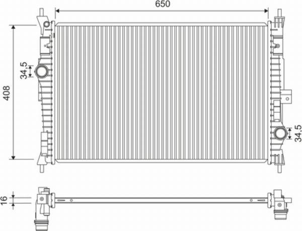 VALEO 701173 - Радиатор, охлаждение двигателя abcparts.ee