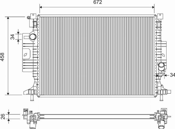 VALEO 701364 - Радиатор, охлаждение двигателя abcparts.ee