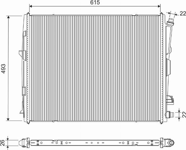 VALEO 701308 - Радиатор, охлаждение двигателя abcparts.ee