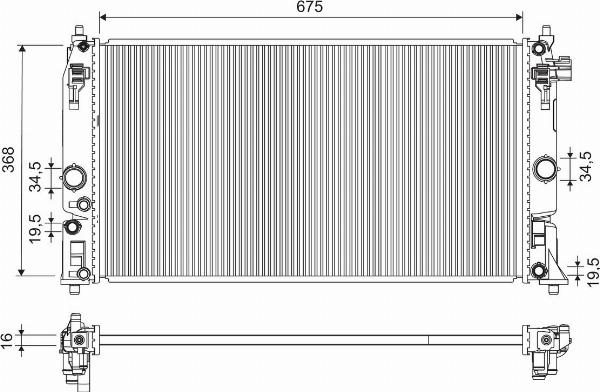 VALEO 701316 - Радиатор, охлаждение двигателя abcparts.ee