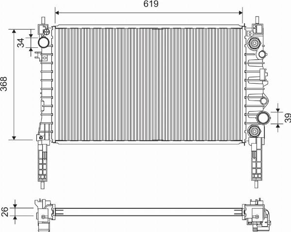 VALEO 701378 - Радиатор, охлаждение двигателя abcparts.ee