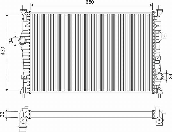 VALEO 701284 - Радиатор, охлаждение двигателя abcparts.ee