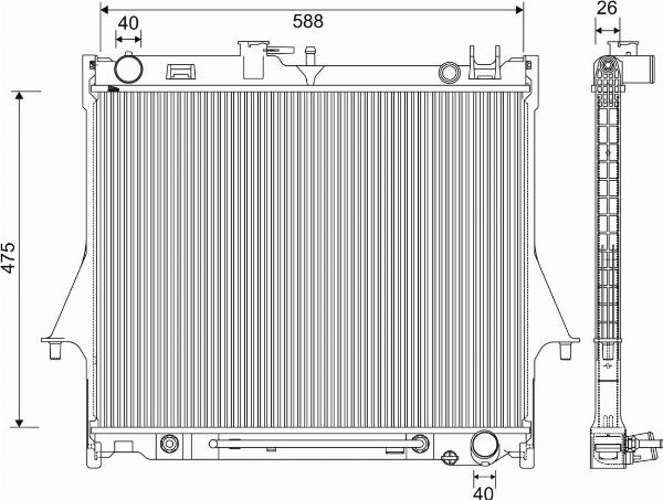 VALEO 701234 - Радиатор, охлаждение двигателя abcparts.ee