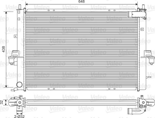 VALEO 734829 - Радиатор, охлаждение двигателя abcparts.ee
