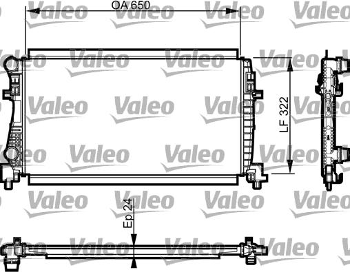 Valeo 735557 - Радиатор, охлаждение двигателя abcparts.ee