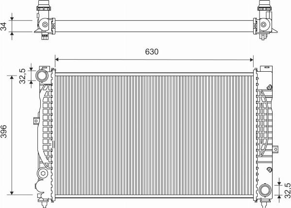 VALEO 731756 - Радиатор, охлаждение двигателя abcparts.ee