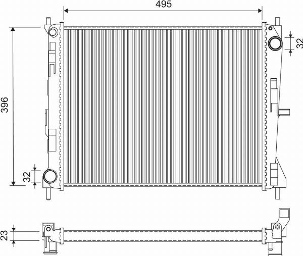 VALEO 732903 - Радиатор, охлаждение двигателя abcparts.ee