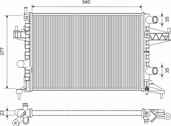 VALEO 732826 - Радиатор, охлаждение двигателя abcparts.ee