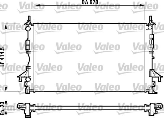 VALEO 732827 - Радиатор, охлаждение двигателя abcparts.ee