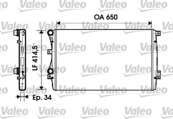 Valeo 732872 - Радиатор, охлаждение двигателя abcparts.ee