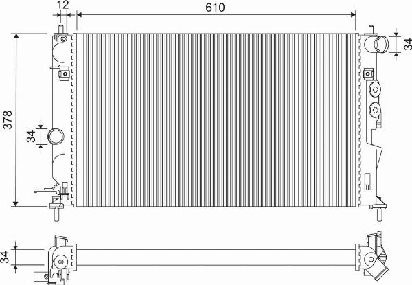 VALEO 732347 - Радиатор, охлаждение двигателя abcparts.ee