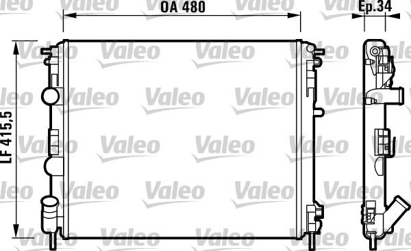 Valeo 732721 - Радиатор, охлаждение двигателя abcparts.ee