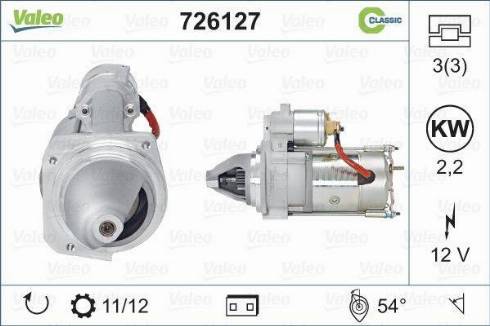 Valeo 726127 - Стартер abcparts.ee