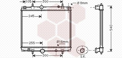 Van Wezel 40002274 - Радиатор, охлаждение двигателя abcparts.ee