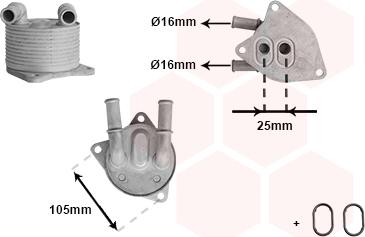 Van Wezel 59013713 - Масляный радиатор, автоматическая коробка передач abcparts.ee