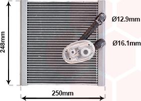 Van Wezel 5901V702 - Испаритель, кондиционер abcparts.ee